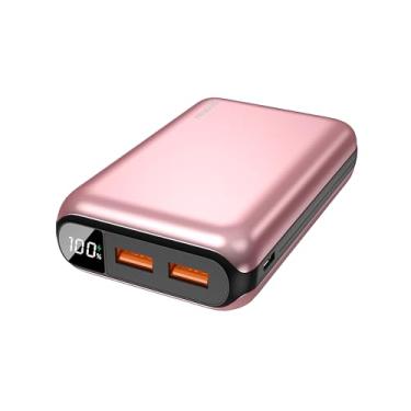Imagem de Geonav Power Bank, Carregador Portátil Universal 20.000mAh, USB-A (até 18W) + USB-C (até 20W), Compacto, Carregamento Rápido, Pass Through, Led Indicador de Bateria, PB20K20WRG, Rosa