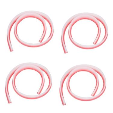Imagem de HEMOTON 4 Pcs tiras de calafetar para banheiro calafetagem de silicone transparente banheira tira de retenção de água do banheiro tira de vedação dobrável porta do chuveiro