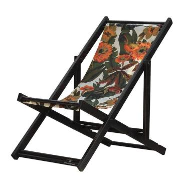 Imagem de Espreguiçadeira Preguiçosa Dobrável sem Braço Black Tecido Tucano Tucano