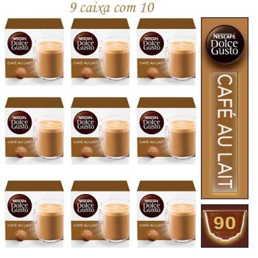 Imagem de 9 Caixa Café Nescafé Café Au Lait Dolce Gusto Bebida Lactea