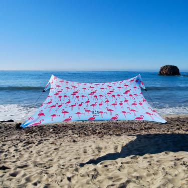 Imagem de Neso Gigante – Barraca de praia portátil – ideal para desfrutar com a família e amigos – FPS 50+, resistente à água e leve – flamingos, 28 x 28 cm