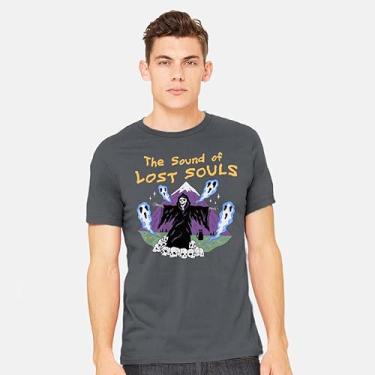 Imagem de TeeFury - Camiseta masculina The Sound of Lost Souls - Dark, Grim Reaper, Pop Culture, Carvão, XXG
