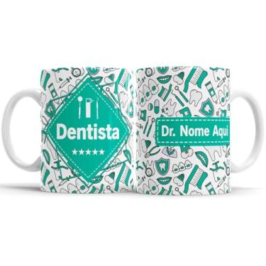 Imagem de Caneca Profissão Dentista Odontologia Personalizado com Nome