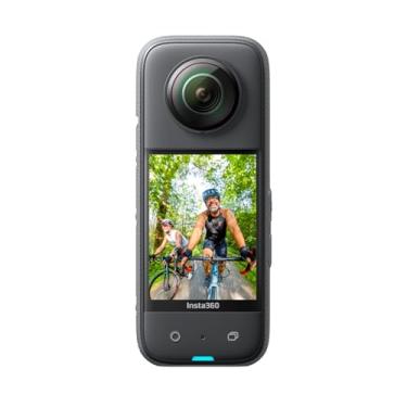 Imagem de Insta360 Câmera de ação X3-360 com vídeo HDR ativo 5,7K 360, câmera de lente única 4K, impermeável, estabilização FlowState, tela sensível ao toque de 2,3 polegadas, edição de IA, para motocicleta,