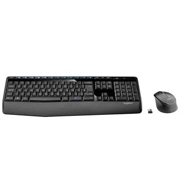 Imagem de Kit Teclado e Mouse Logitech Wireless Multimídia  Preto - MK345