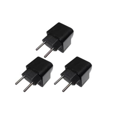 Imagem de KIT 3 Adaptador De Tomada Universal Padrão Europeu UK Para Brasileiro Bivolt 10a Benjamin Internacional Com Plug Nacional Portátil Para Viagens Preto E Branco LINHA PREMIUM DUPIN (PRETO)