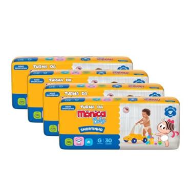 Imagem de Fralda Turma da Mônica Baby Shortinho Jumbo G 120 Unidades