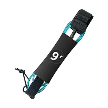 Imagem de Tachiuwa de prancha de, alça elástica de tornozelo, de, leve de TPU para surfar corda de para longboard, ao ar, Azul, 9 pés