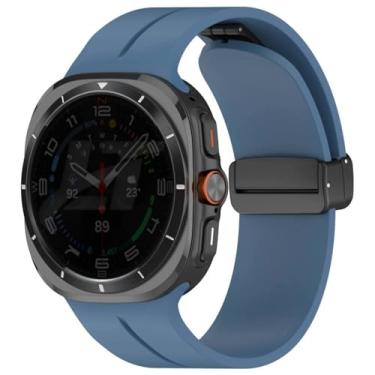 Imagem de Pulseira Silicone Fecho Magnetico LTimports, compativel com Galaxy Watch Ultra 47mm Sm-L705 e Sm-L705F (LT-Azul-rock)
