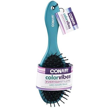 Imagem de Conair Escova de cabelo Colorvibes Everyday Stylers com acabamento metálico acetinado, 153 g