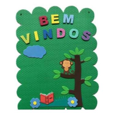 Imagem de Kit Painel Para Sala de Aula Calendário Aniversariante e Bem Vindos - 