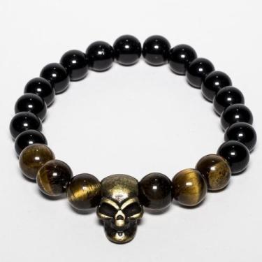 Imagem de Pulseira Tiger Skull - Vorax Acessórios, P - 17cm a 17,5cm