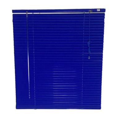 Imagem de Persiana Horizontal Aluminio 25mm Azul 140 (L) x 160 (A) cm Cortina C/