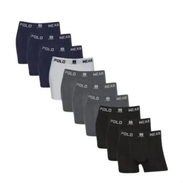 Imagem de Kit10 Cuecas Masculina Boxer Polo Wear Microfibra Sem Costura, Sortido