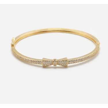 Imagem de Pulseira Bracelete Feminina Luxo Com Zircônias - Xingyu, Amarelo