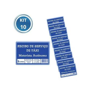 Imagem de Kit 10 Recibo De Taxi Bloco Talão Para Motoristas Aplicativo - Tamoio