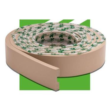 Imagem de Eva Rodapé Acabamento Ripado Laminado 2,5m - Play Creme+ - Meu Rodapé