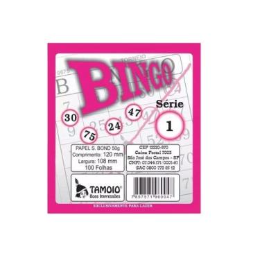 Imagem de Bloco Para Bingo Com 100 Folhas- Rosa - Tamoio