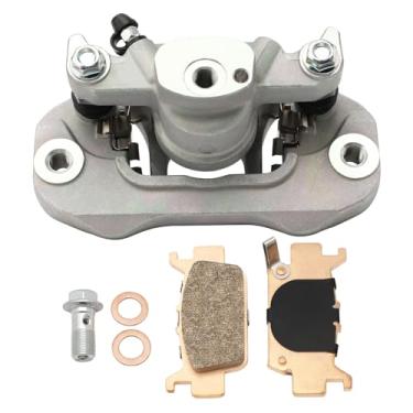Imagem de M MATI Pinça de freio traseira esquerda e kit de pastilha sinterizada para Honda Pioneer 1000 Talon 1000 1000X 1000R SXS1000 2016-2023 com kit de pastilhas sinterizadas 43150-HL4-A01 43150-HL6-A01