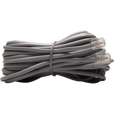 Imagem de Cabo Extensao Liso Telefone 6x2 10m Cinza Gigasat