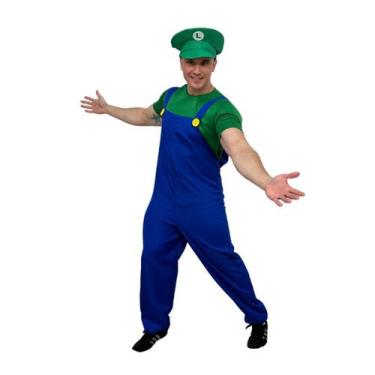 Imagem de Fantasia Do Luigi Bros Adulto Masculino Cosplay - Festalinda, P