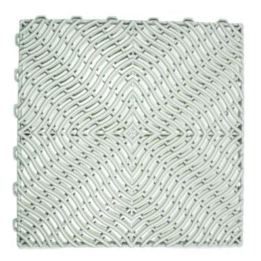 Imagem de Piso Tapete Modular de Plástico 33 x 33 cm Branco Gelo - Proposto