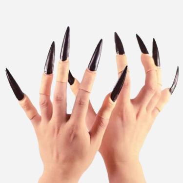 Imagem de Unhas de Bruxa de Látex Acessório de Fantasia - 10 Unidades - Extra Fe