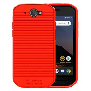 Imagem de Wireless PROTECH Capa compatível com CAT S48C. Capa fina flexível e robusta com proteção contra quedas (vermelha)