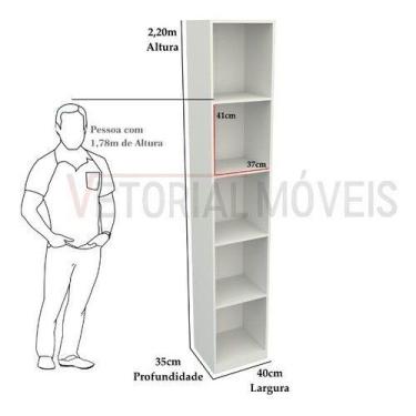 Imagem de Armário Colmeia Eloisa M19 100% Mdf (closet Lojas Expositor) - VETORIA