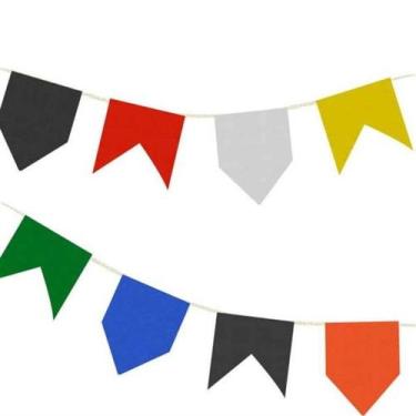 Imagem de Bandeirinha Decorativa para Festa Junina 10 metros Papel Seda - Real S