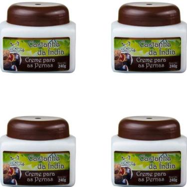 Imagem de Creme Hidratante San Jully Castanha da Índia Pote 240g Kit 4 Unidades