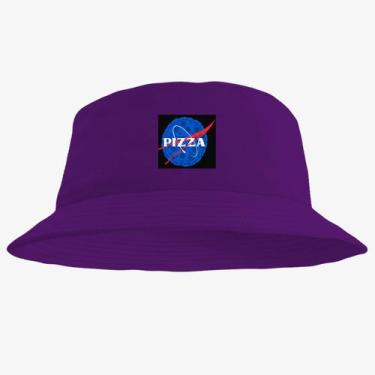Imagem de Chapéu Bucket Hat Estampado Pizza - MP Moda Masculina, Único, Roxo