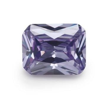 Imagem de Pedra Zircônia Para Pingente Anel Brincos 7 mm x 5 mm Cor Roxa Alta Qu