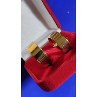 Imagem de Alianças Par Ouro 18 Kilates 10 Gramas 8 mm Maciça Reta Anatômica