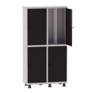 Imagem de Armário Guarda Volume Locker Roupeiro Insalubre 2 Vãos 04 Portas GRP50