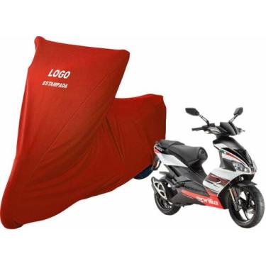 Imagem de Capa de Tecido Lycra Para Moto Aprilia SR - Mz, Vermelha