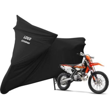 Imagem de Capa Para Cobrir Moto KTM 250 EXC 450 EXC Com Logo - Mz, Preta
