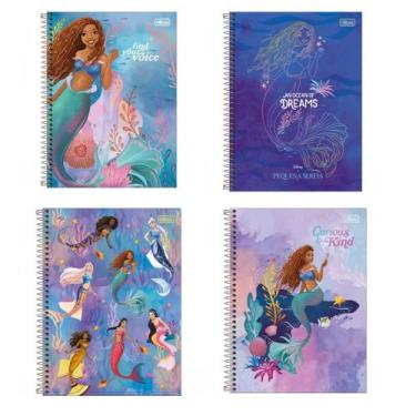 Imagem de Caderno Universitário Capa Dura A Pequena Sereia 1M 80fls Sortido Tili