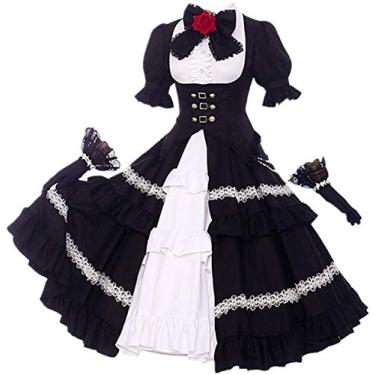 Imagem de Date A Live Kurumi Tokisaki Cosplay Fantasia Nightmare Cosplay Halloween Carnaval, Tamanho:, Female XS