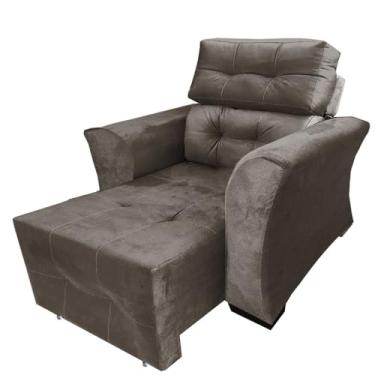 Imagem de Poltrona Amamentação Reclinável Retrátil Grécia Marrom