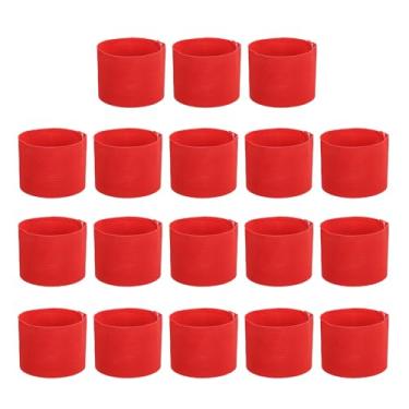 Imagem de PATIKIL Braçadeira de Capitão de Futebol, 18 Peças, Bandas de Braço de Capitão de Futebol, Elásticas, Braçadeiras de Capitão Esportivas para Jovens Adultos Treinamento de Equipe de Futebol Vermelho