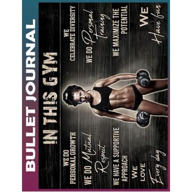 Imagem de Bullet Journal: Fitness In This Gym Invest few minutes daily to Physical, Mental and Emotional Health Planner, To do List Dot Grid Notepads, Habit ... Appointments Notebook I Gift Idea for Women