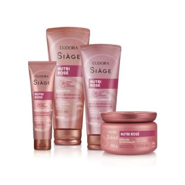 Imagem de Combo Siage Eudora Nutri Rose Nutrição Profunda Elixir Rosas Shampoo C
