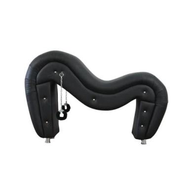 Imagem de Poltrona Preta Cavalinho com Algemas e Pegador Lateral Tantra Chair Ta