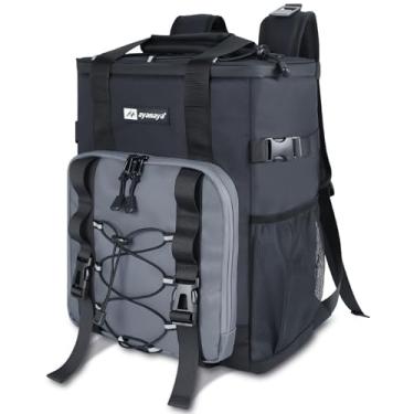 Imagem de AYAMAYA Mochila térmica para almoço com 24 latas à prova de vazamento, mantém quente/frio por até 16 horas, leve, impermeável, praia, acampamento, bolsa térmica para homens e mulheres