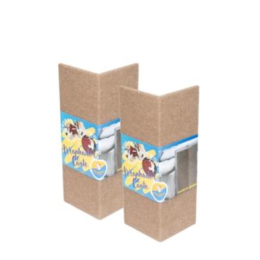 Imagem de Arranhador de Canto para Gatos em Madeira e Carpete - Protetor Resistente para Sofás, Móveis e Cama Box - Mantém Seu Pet Feliz e Seu Espaço Protegido (Bege, 2 Unidade)