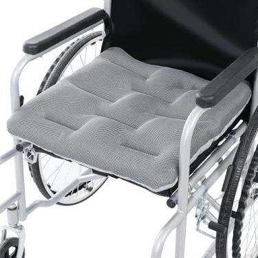 Imagem de Almofada de assento para cadeira de rodas (47 x 47 cm) para alívio de pressão, almofada de assento respirável para alívio da dor no cóccix e cóccix - lavável na máquina sem remover a capa