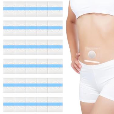 Imagem de Embalagem de óleo de rícino de 30 peças para umbigo, adesivos de óleo de rícino de algodão de uso único à prova d'água e à prova de óleo, pastilhas de óleo de rícino altamente absorventes (óleo não