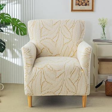 Imagem de Capas para móveis de sala de estar, capas elásticas para poltronas e sofás com braços, laváveis ​​à máquina, decoração moderna para casa(Beige)