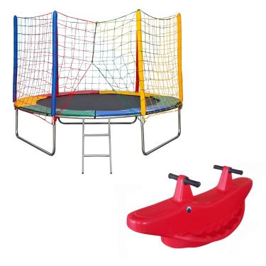 Imagem de Kit Cama Elástica 2,44m Gangorra 2 Lugar